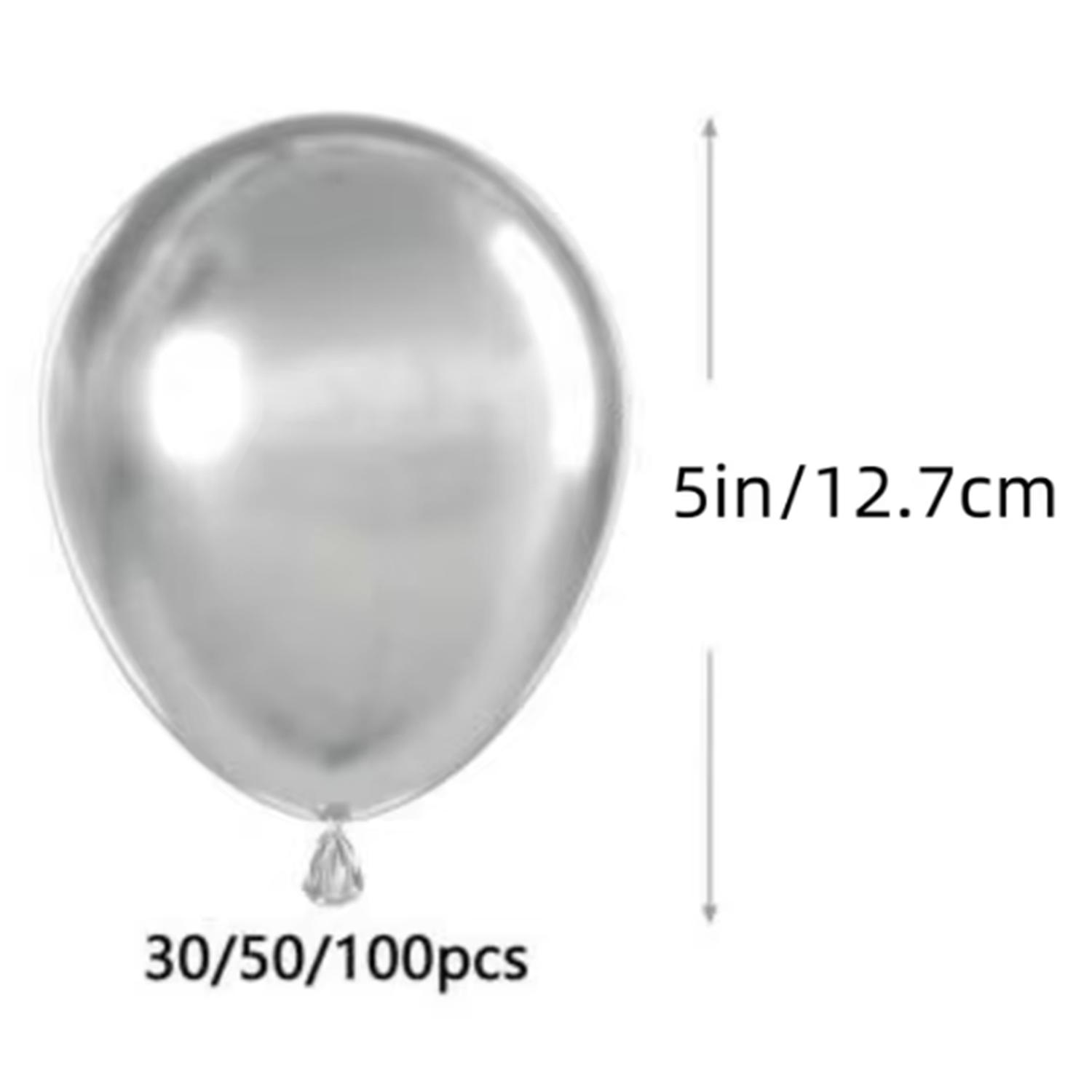 

Набор разноцветных латексных шаров 5 дюймов, 10/20/30/50/100 шт., подходит для свадеб, дней рождений, тематических вечеринок, семейных встреч 10 pcs металлик серебряный