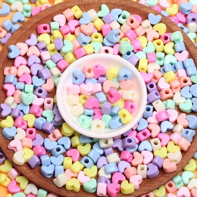 DIY Für 500g über 1040Pcs 9*11mm Lose Perlen Schmuck Machen Stereoskopischen Herz Armband Halskette Anhänger