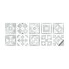 10-Pack European Style Floral Tile Wall Stickers for Living Room and Bathroom - Self-Adhesive PVC Crystal Film