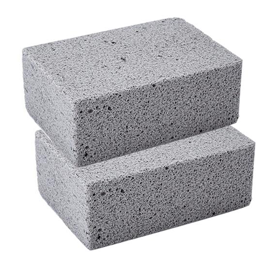 

2шт гриль кирпич широкий применение эффективный стеклянный порошок универсальный превосходный фрикционный очиститель гриля для дома серый