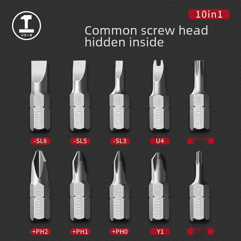 Víceúčelová ráčnová sada šroubováků Green Forest