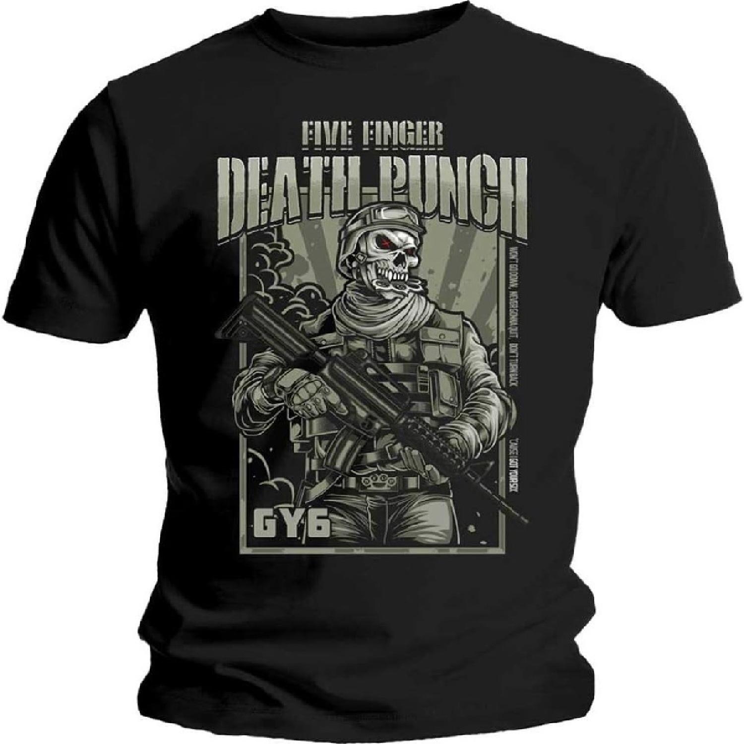 Five Finger Death Punch  War Soldier  (Black) T-Shirt S