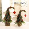 Flickering Handmade Mini Desktop Christmas Tree Ornaments for Home Decor