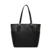 (Black) Laser Cut Out Tote Shopper Bag