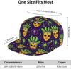 Trucker Hats for Men Women Adjustable Comfy Cartoon Masquerade Print Flat Bill Baseball Cap Golf Hat Dad Hat Snapback Black