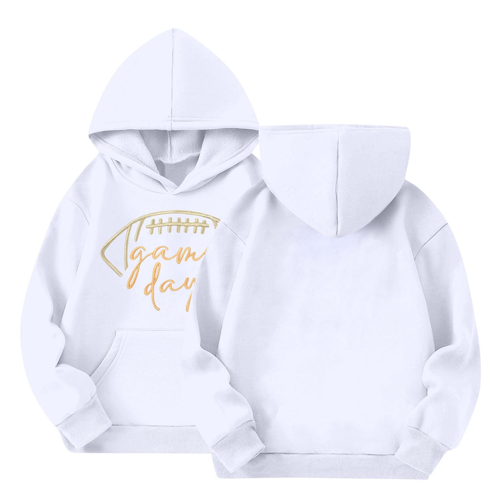 

Cute Hoodies For Teen Children Trendy Preppy Hooded Sweatshirts Oversized Long Sleeve Shirts Clothes For Children 160 белый