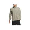 Adidas Half-Zip Sweatshirt With Logo Collar Men Tops Pebble-Silver-Grey IZ1589