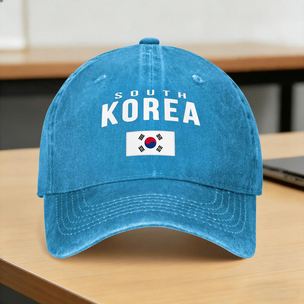 South Korea Korean Flag Gift Sun Baseball Cap Unisex Men Custom DIY Trucker Hat Summer y2k Funny Outdoor Sports Baseball Caps