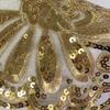 Gold & Silver Sequin Mesh Embroidered Fabric Patches: Set of 5 Floral Decorations for Dancewear & DIY Skirt Accessories