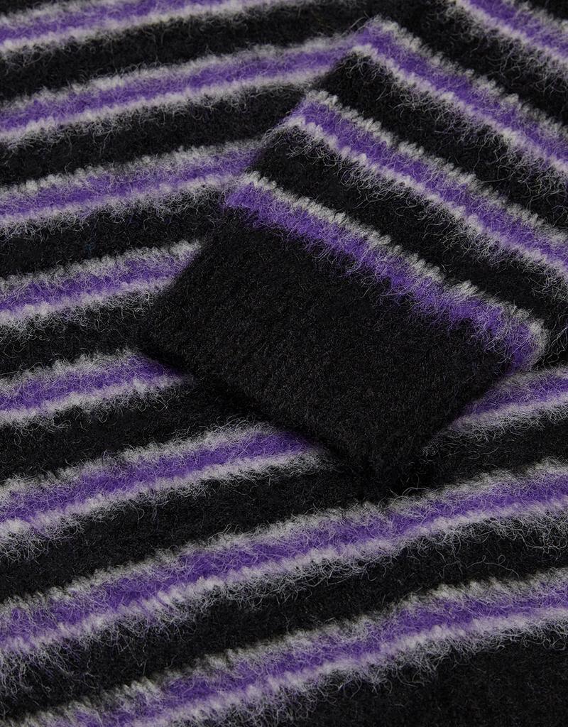 MMLG [Mmlg] Hairly Stripe Knit (Purple)
