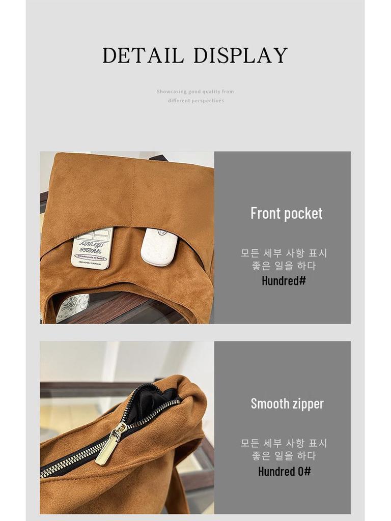 Women's 2025 Retro Handbag - Large Capacity, Frosted Texture, Versatile Crossbody Shoulder Tote