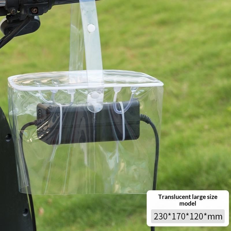 

Electric Motorbike Charger Rain Sleeve Cover Bag PVC EV Car Charger Waterproof Bag Versatile Outdoor Plug Dustproof Protector прозрачный