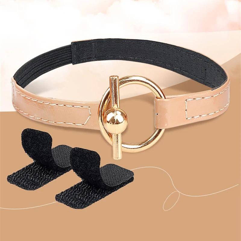 1 Par de Correas Antideslizantes de Moda para Cordones de Zapatos de Mujer Banda Elástica para Tacones Altos Sujeción Hebillas Metálicas Accesorios de Reemplazo para Cordones