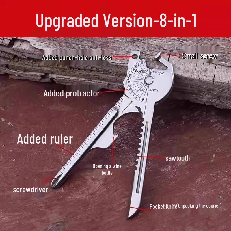 Multi-Tool Keychain: Eight-in-One Portable Pendant for Waist - Newcomer Discount
