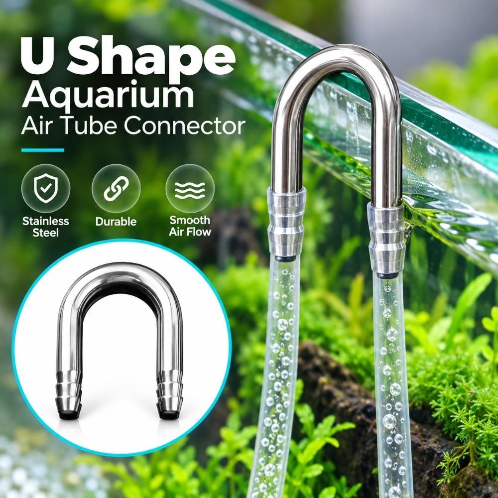 Stainless Steel Air Tube Connector 4-5mm Tube Oxygen Pump Connector For Fish Tank