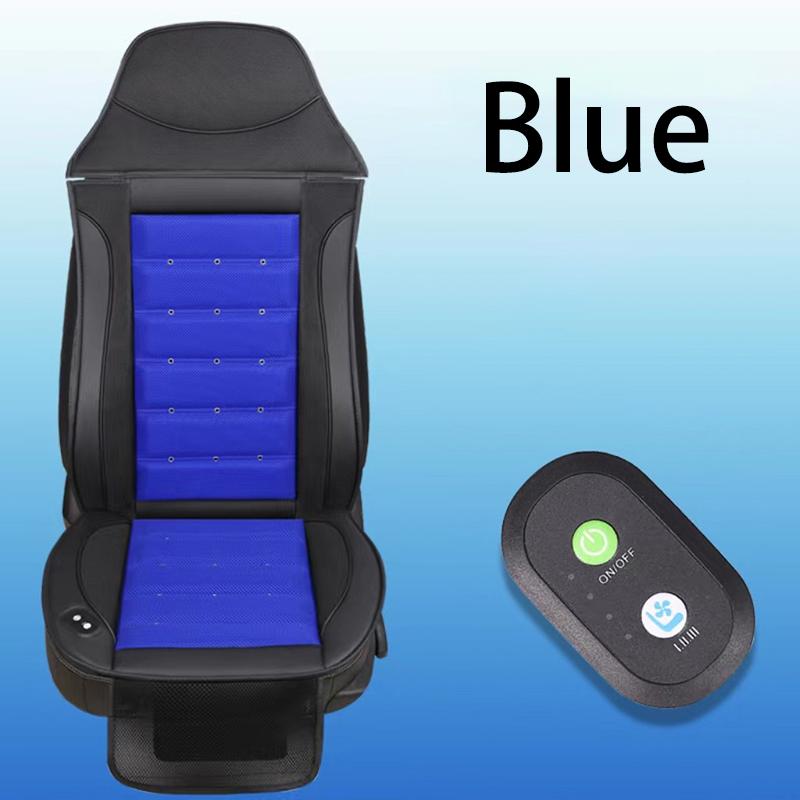 24V Chladicí podložka na autosedačku Léto Chladný potah sedadla Nákladní auto RV Rychle foukající Větrané sedadlo Ovladač zapalovače cigaret