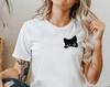 Peeking Black Cat T-Shirt | Unisex Short Sleeve Tee | Bella Canvas 3001 | Cat Lover Gift | Cute Black Cat