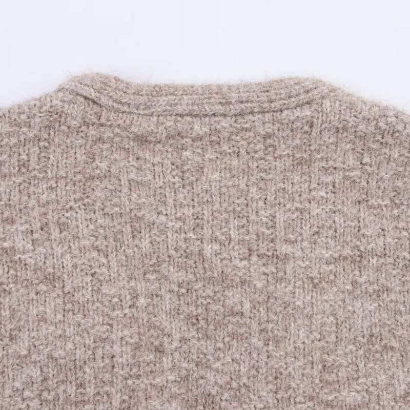 Za New Arrival Women's Clothing ZR Fashion Style Export Fashion Stylish Loose Easiest for Match Casual Without Buckle Knitting Outwear