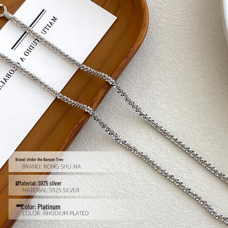 Banyan Tree S925 Silver Sparkling Luxury Women's Double Ring Bracelet 2024