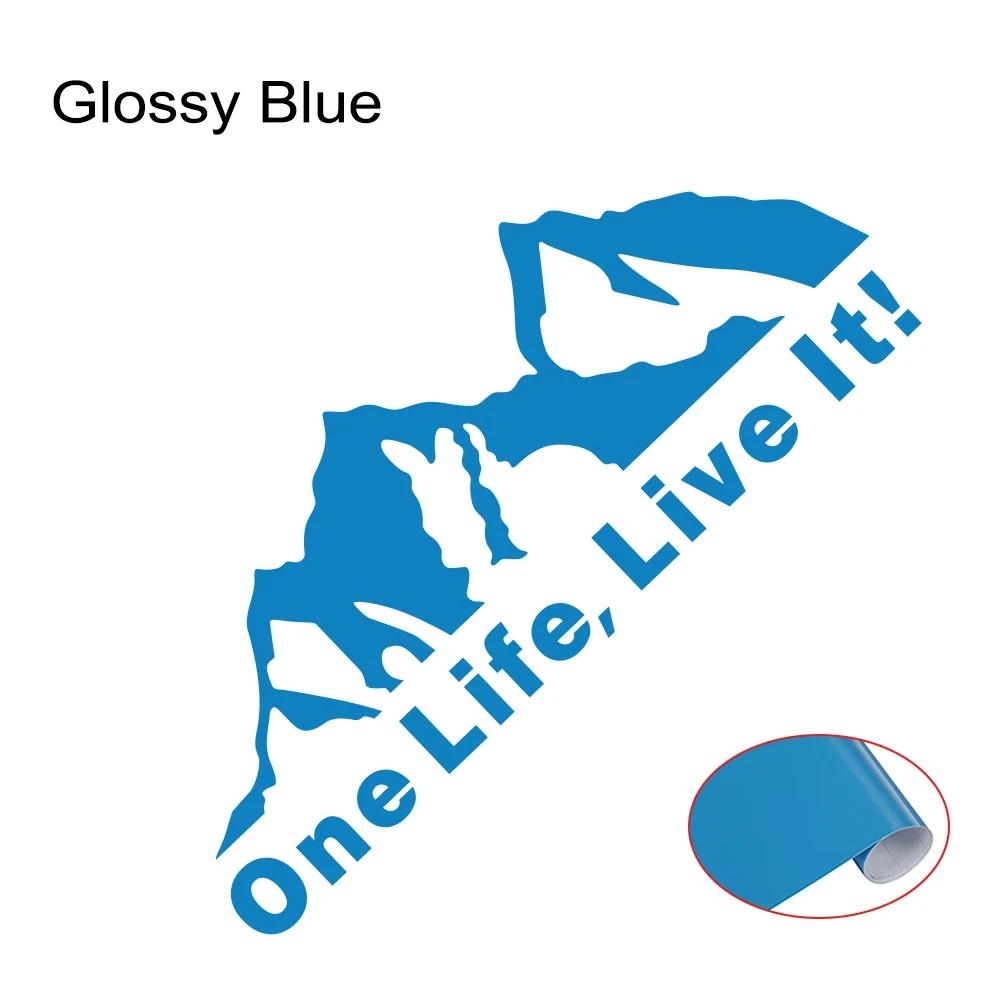 ONE LIFE LIVE IT Car Tuning Off Road SUV Truck Mountain Silhouette Car Sticker Vinyl Car Sticker Decals Decoration Accessories