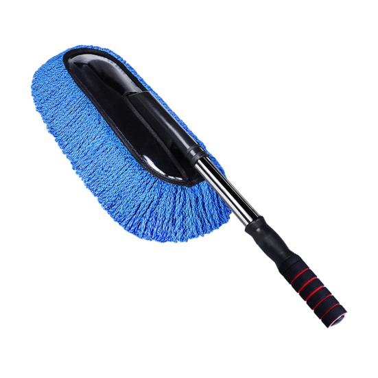 Car Cleaning Brush 33-Inch Retractable Car Duster Stainless Steel Telescopic Pole Scratch-Free Microfiber Car