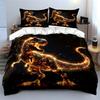 Glowing Dinosaur Artwork Set Multiple Sizes Kid'S And Adults' Bedroom Exquisite 3Pc Bedding Set, Gift