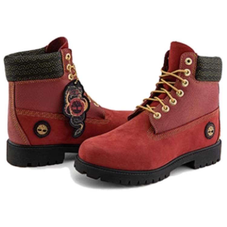 Timberland Breathable Durable Casual Comfortable Short Outdoor Boots Men boots Red-Brown A29PN