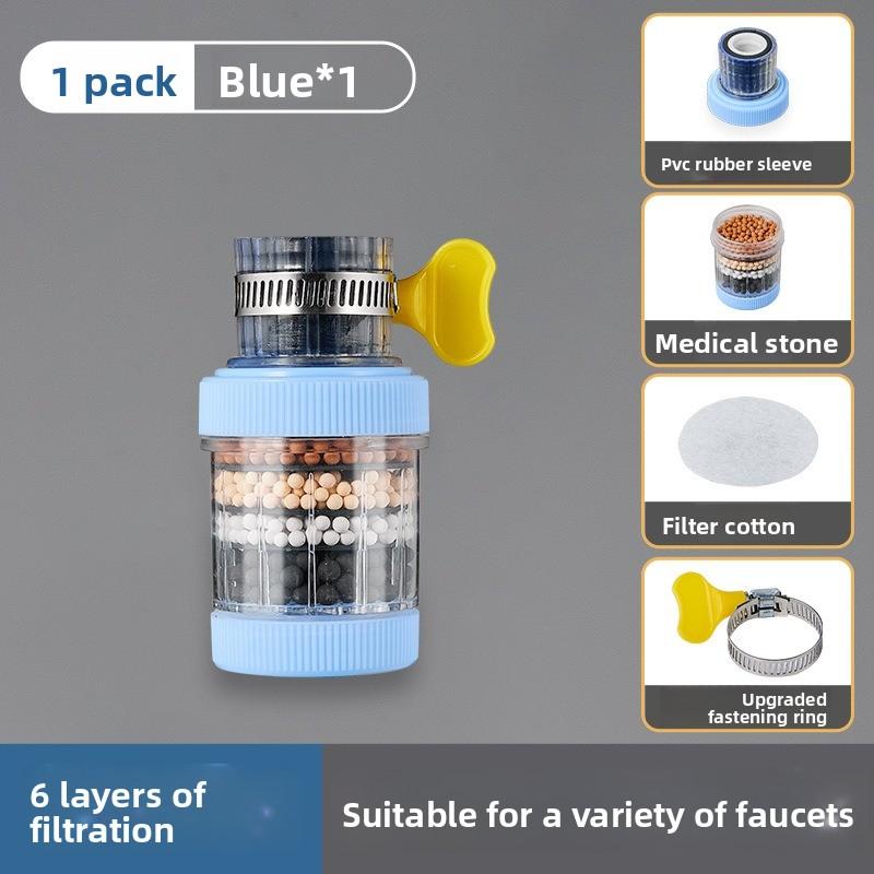 Filtr do kranu z 6-warstwową filtracją – Oszczędzający wodę, zapobiegający rozpryskiwaniu (Kamień Mafanowy) do kuchni