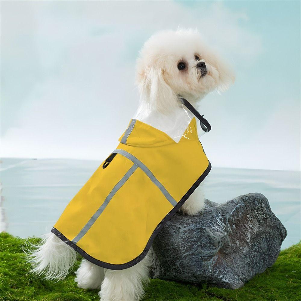 Hooded Dog Rain Poncho Windproof Dog Rain Cloak Comfortable Waterproof Rain Jacket  Small Dogs