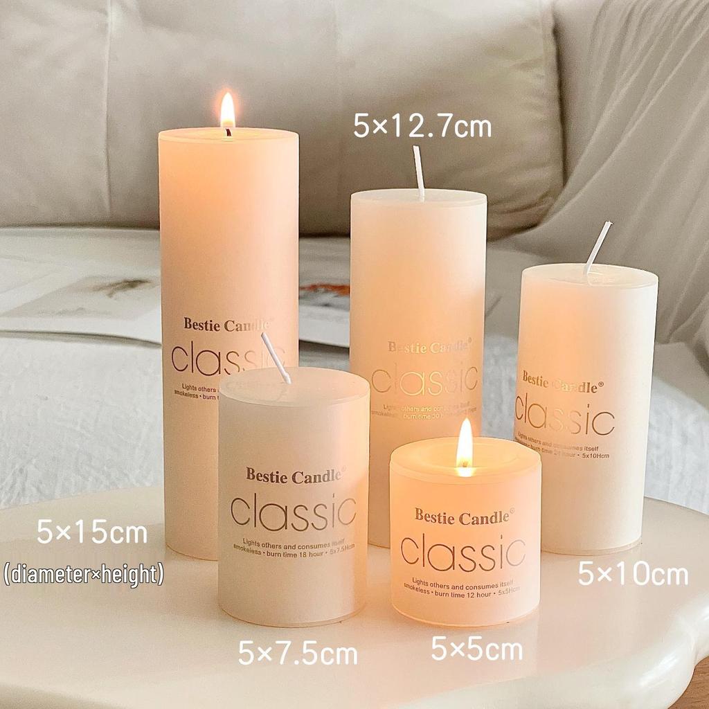 Scentless Smokeless Cylinder Candles for Weddings, Birthdays, Romantic Decor, Hotel, Church, or Dining.