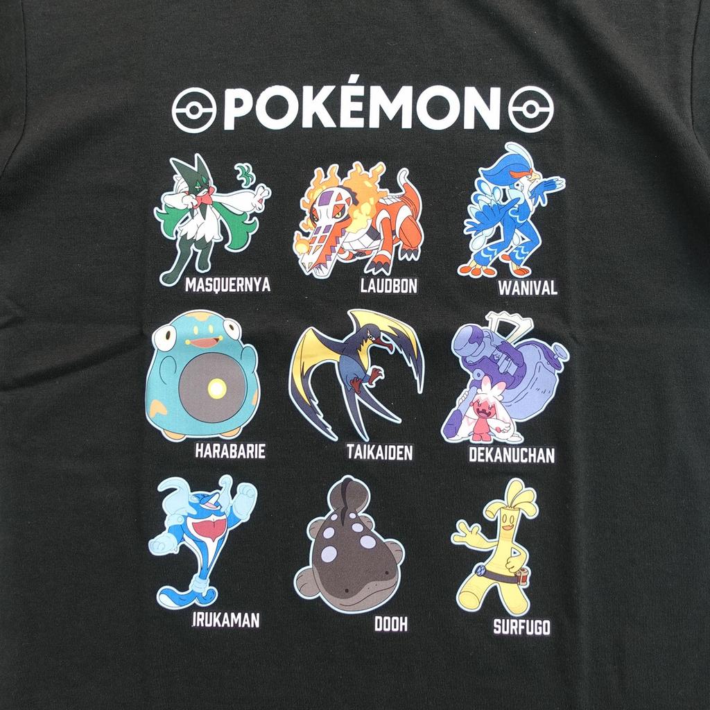 Fineplus Pokémon Paldea Pokédex Short Sleeve T-Shirt, Moisture-Wicking, Quick-Drying, Antibacterial, Odor-Resistant, and Mosquito Repellent
