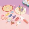 CPCCE Pretend Play Wooden Birthday Cake Toy Set for Kids