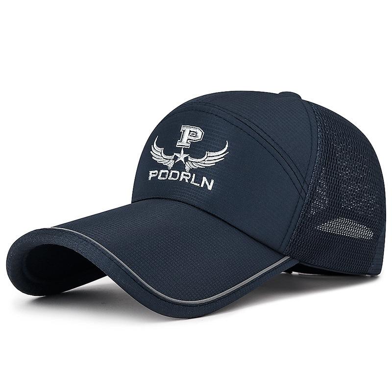 Casquette de baseball d'été pour homme à bande réfléchissante et à longue visière, pour l'extérieur, l'alpinisme, pare-soleil, protection solaire, pêche, maille respirante