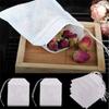 100Pcs/Lot Empty Scented Tea Bags Drawstring Pouch Bag 5.5 X 7CM Seal Filter Medcine Cook Herb Spice Loose Disposable Tea Bag