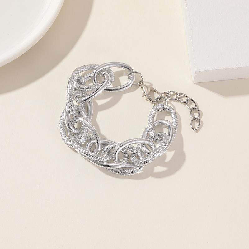 Hip Hop Thick Bracelet, Street Auction Personalized Multi-Layer Jewelry Punk Metal Chain Bracelet Women