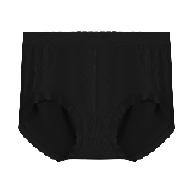 Plus Size Women's Silk Antibacterial Crotch High Bounce Belly Wrap Butt Panties