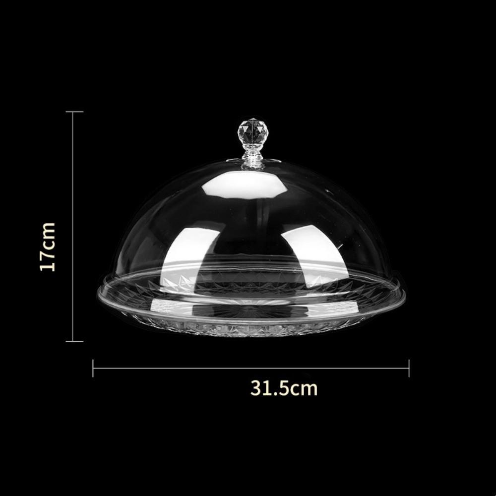 with Lid Cake Dome Plate PVC Cake Stand New Food Display Tray  Dessert Storage