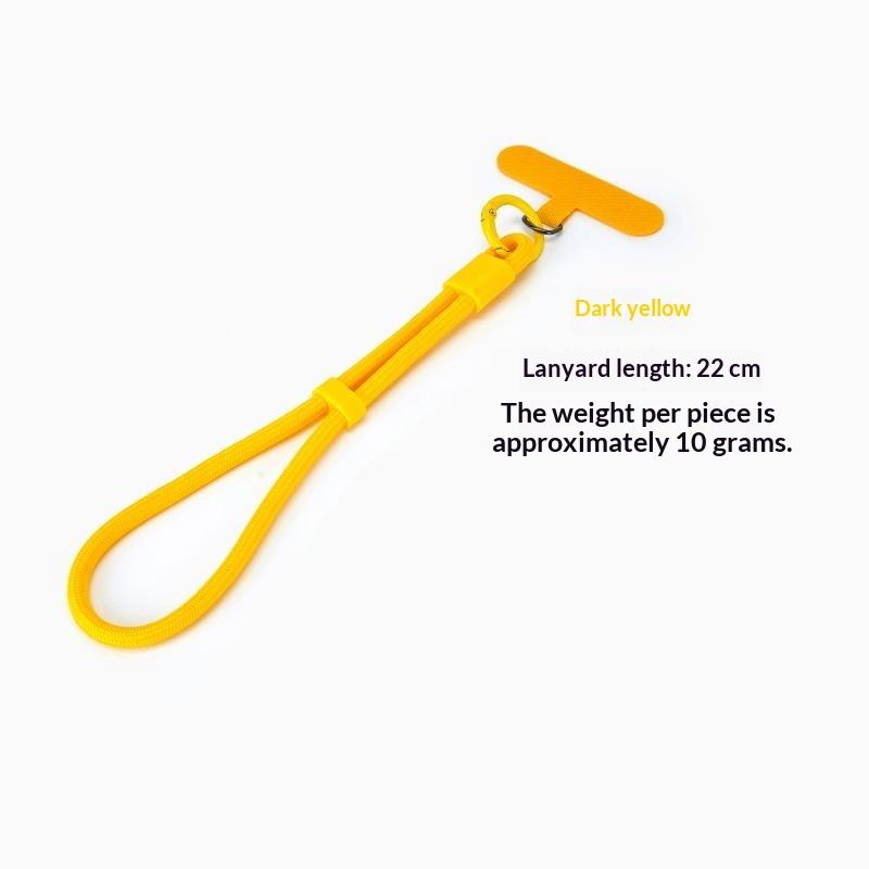 Short Polyester Phone Wrist Lanyards Scratch-Proof Multiple Candy Colors with Free Adhesive Pads for USB Drives Keys