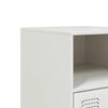Nightstand White 34.5 x 39 x 62 cm Steel