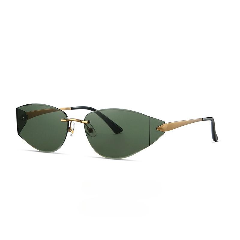 

New Fashion High-end Alloy Woman Sunglasses Personality Cool Guy Alien Form Eyeglasses UV400 Outdoor Sun Protection SUN GLASSES as picture