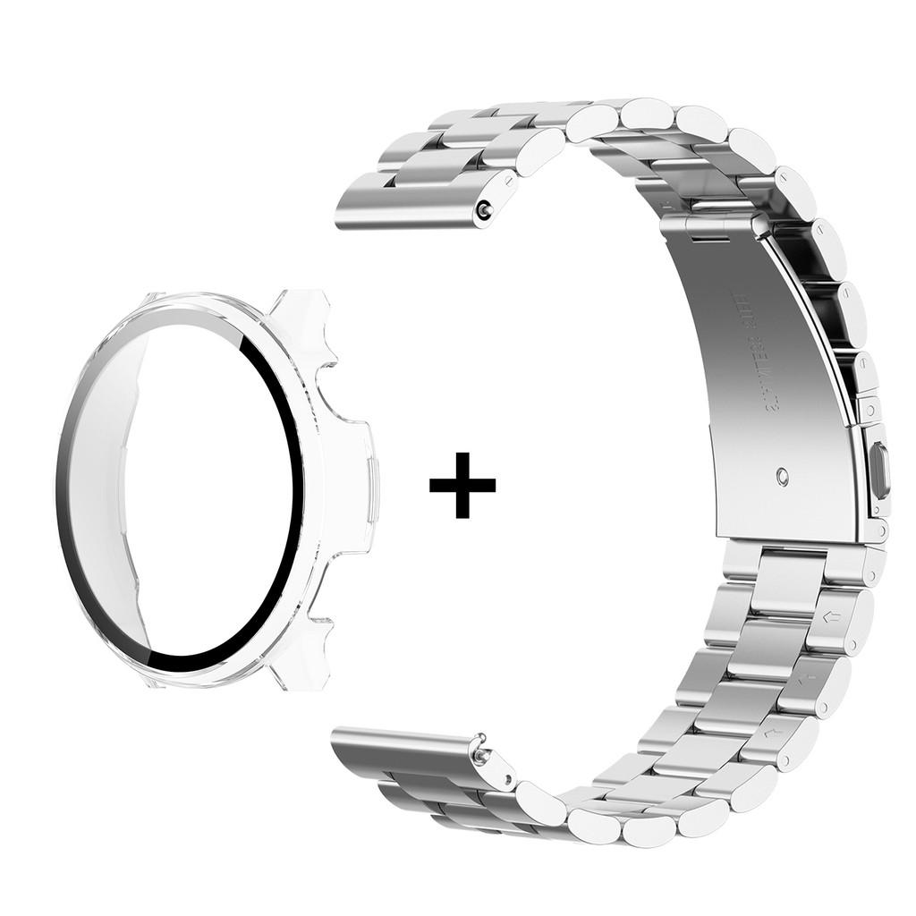 22mm Stainless Steel Metal Strap with PC Hard Case for Garmin Venu 4 45mm 18mm Watchband and Protection Case for Venu4 41mm