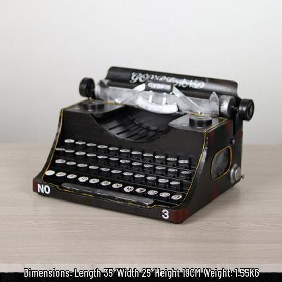 Vintage European Typewriter Iron Art Decor for Photography & Shop Windows
