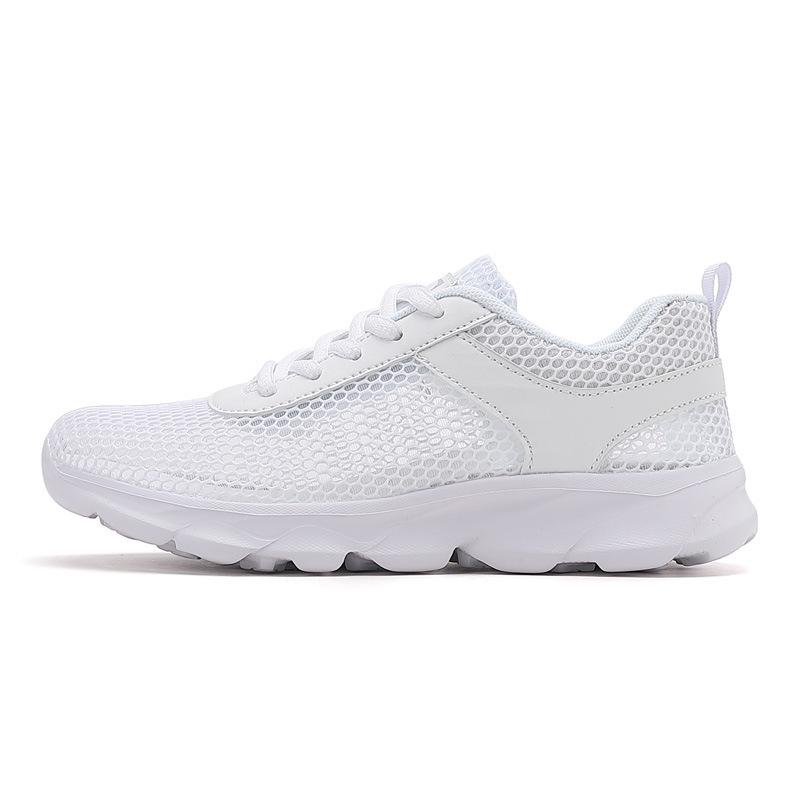 Hollow Breathable Running Shoes Summer Lightweight Sports Shoes Low-top Lace-up Mesh Casual Shoes