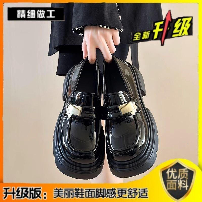 

Черные туфли на платформе из натуральной кожи, женские, весенние, новые, ретро, универсальные, Мэри Джейн на одной педали 40