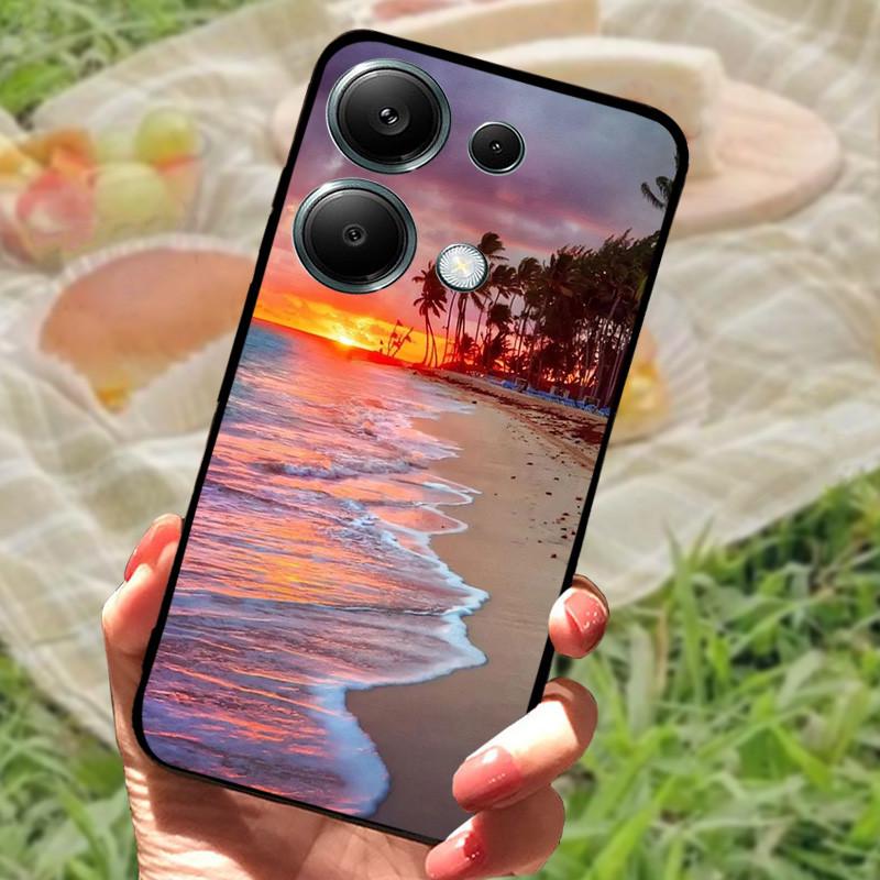 For Poco M6 Pro 4G Case Poco M6 4G Cover Silicone Soft Marble Bumper Coque for Xiaomi Poco F6 Redmi Turbo 3 5G Protective Fundas