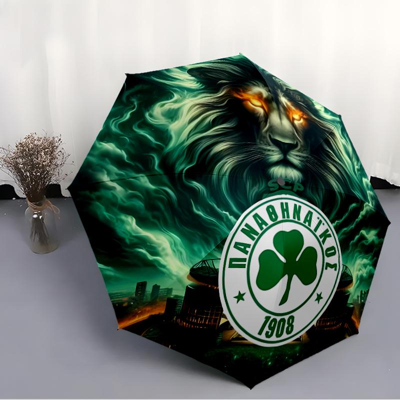 Printed Panathinaikos FCPrinted Folding Umbrella,Outdoor,Leisure,And Travel Umbrella,Durable Umbrella Fabric,Birthday And Holiday Gift