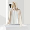 UPF100 + summer sunscreen clothing women's ice silk breathable vinyl large brim removable UV protection ice feeling sunscreen