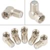 5pcs TV Antenna Male To F Type Female Right Angle Cable Connector Adapter Set