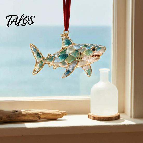 Dekorative Glasoptik Ornamente Meeres-Weihnachtsdekoration, Küsten-Schildkröte Walhai Oktopus Feiertags-Hänge-Dekoration Baumdekoration, Meeres-inspiriert