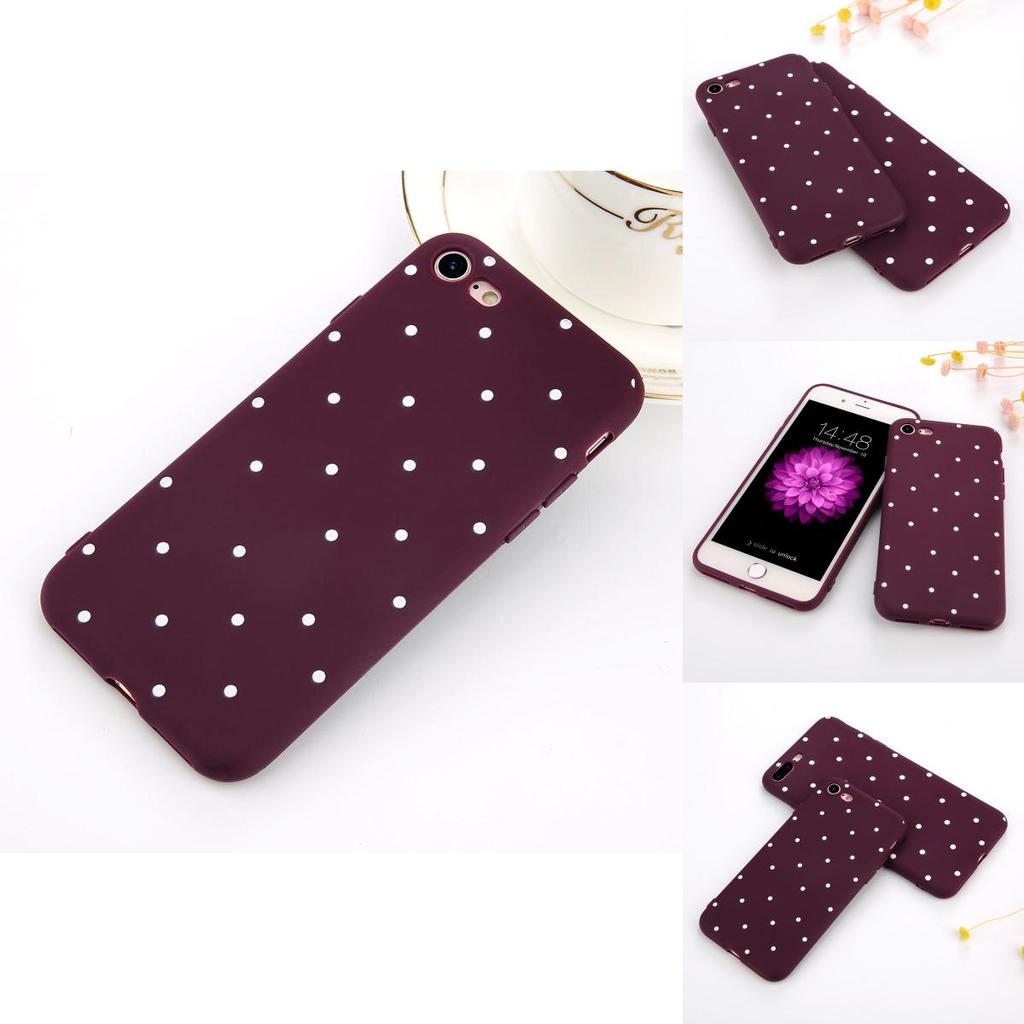 6 For Iphonex 6s 7 8 Plus Slim Shockproof Silicone Polka Dot Soft Tpu Case Cover